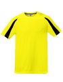 Goedkope Sportshirt Starworld Unisex Contrast Fluoricerend Geel-Zwart